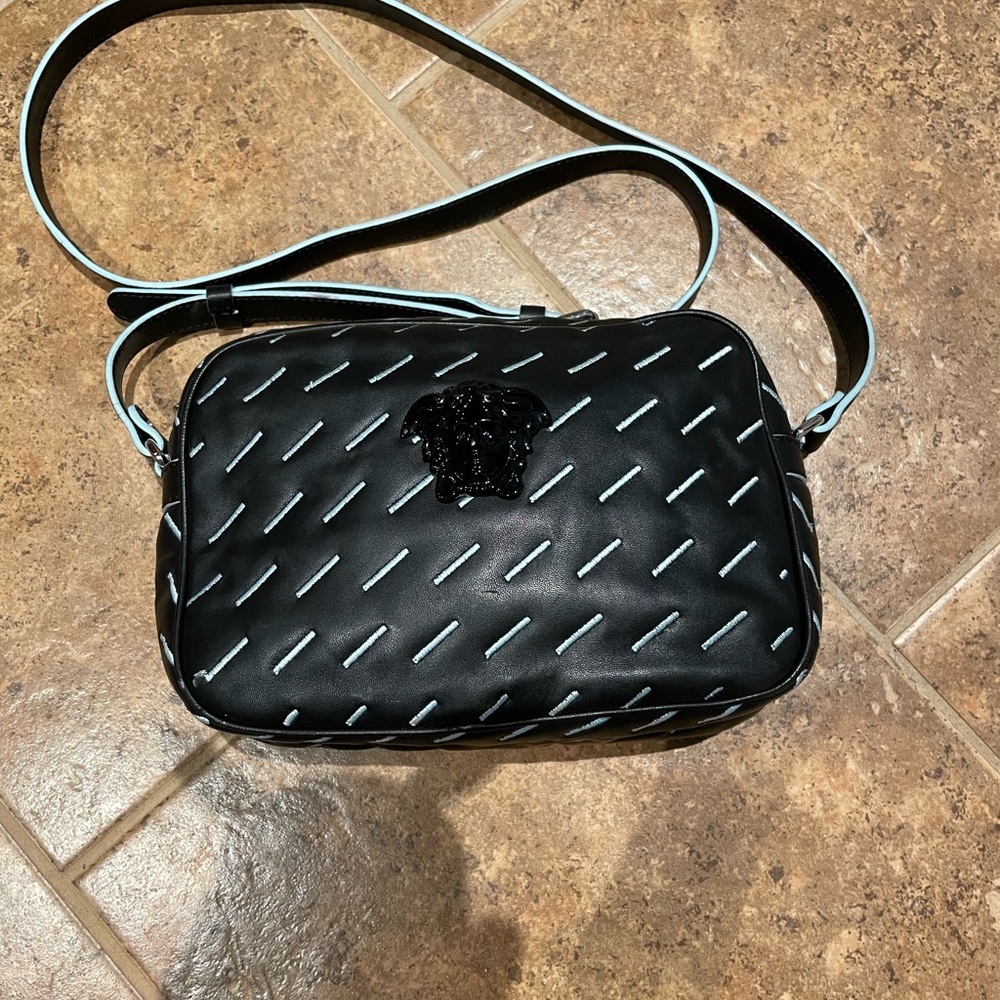 Authentic Versace Leather Crossbody Bag